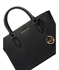 MICHAEL KORS BECCA Sac &agrave; main avec bandouli&egrave;re, en cuir noir - Sacs pour Femme - 5