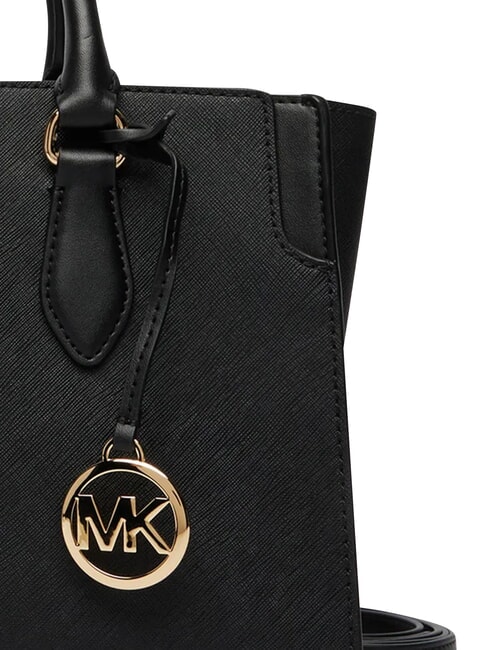 BECCA Sac &agrave; main avec bandouli&egrave;re, en cuir noir - Sacs pour Femme