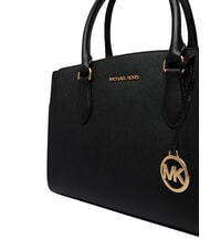 MICHAEL KORS BECCA Sac &agrave; main avec bandouli&egrave;re, en cuir noir - Sacs pour Femme - 7