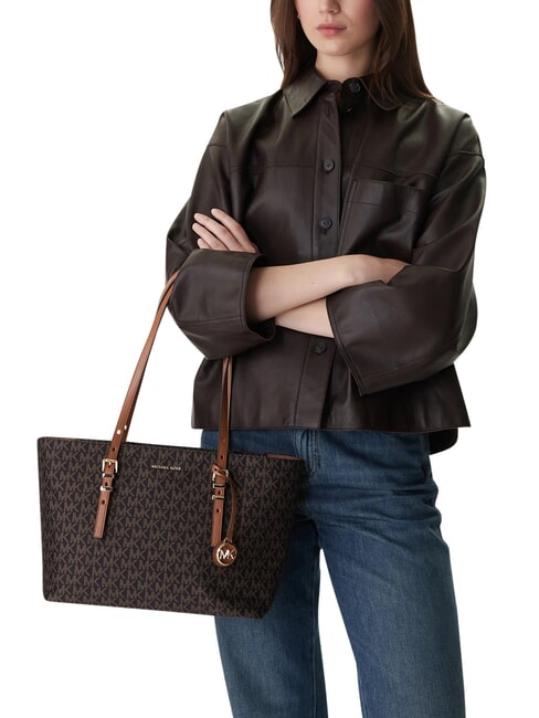 QUINN Sac cabas en cuir &agrave; bandouli&egrave;re brn/gland - Sacs pour Femme