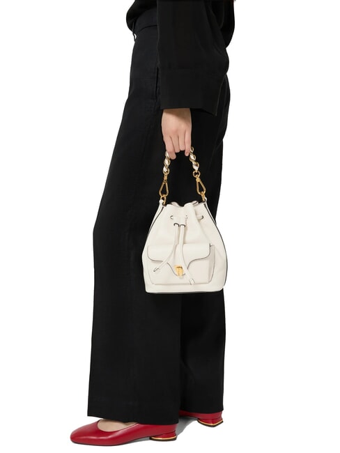 BEAT GENERATION Mini seau en cuir perle - Sacs pour Femme