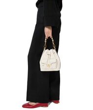 COCCINELLE BEAT GENERATION Mini seau en cuir perle - Sacs pour Femme - 4