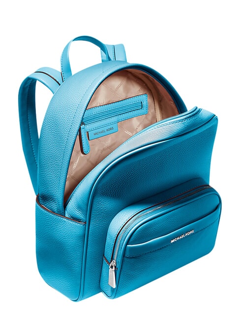 BEX Sac &agrave; dos avec poche avant, en cuir Bleu de Santorin - Sacs pour Femme