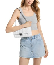 MICHAEL KORS TRIBECA Sac bandouli&egrave;re en cuir blanc - Sacs pour Femme - 3