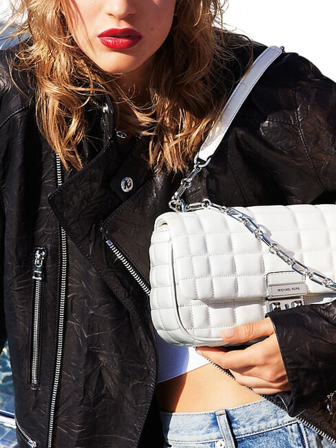 TRIBECA Sac bandouli&egrave;re en cuir blanc - Sacs pour Femme