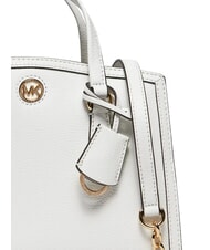 MICHAEL KORS CHANTAL Sac &agrave; main avec bandouli&egrave;re, en cuir blanc - Sacs pour Femme - 6