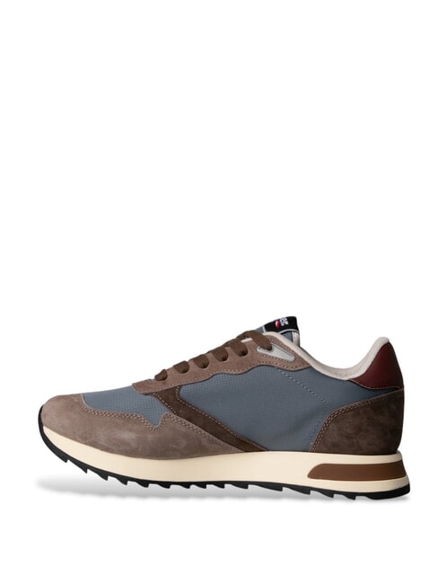 RYDER Baskets taupe/bleu oiseau - Chaussures Homme
