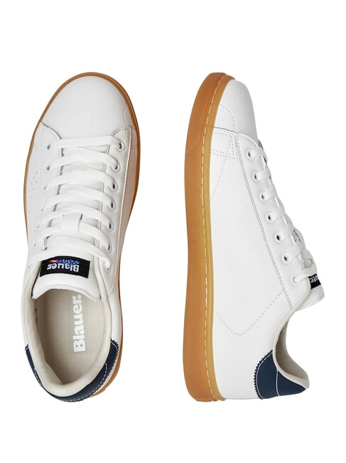 LOWELL Baskets blanc/bleu marine - Chaussures Homme