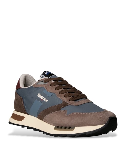 RYDER Baskets taupe/bleu oiseau - Chaussures Homme