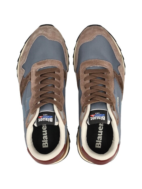 RYDER Baskets taupe/bleu oiseau - Chaussures Homme