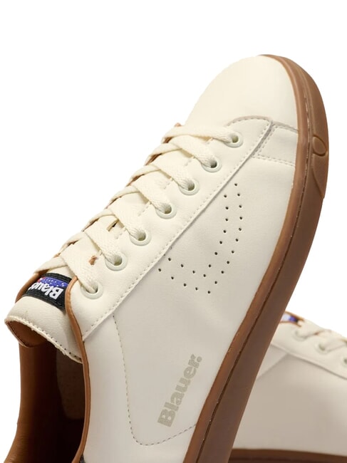 LOWELL Baskets cr&egrave;me/noir - Chaussures Homme