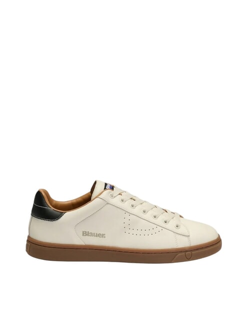 LOWELL Baskets cr&egrave;me/noir - Chaussures Homme