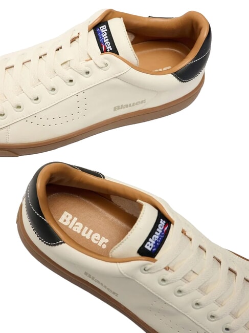 LOWELL Baskets cr&egrave;me/noir - Chaussures Homme