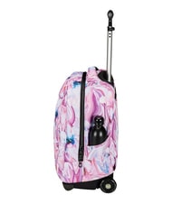INVICTA FANTASY GRS Sac &agrave; dos trolley &agrave; 2 roues, fixe fleur de marbre - Sacs &agrave; dos &agrave; roulettes - 4