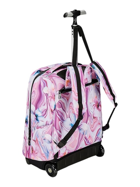 FANTASY GRS Sac &agrave; dos trolley &agrave; 2 roues, fixe fleur de marbre - Sacs &agrave; dos &agrave; roulettes