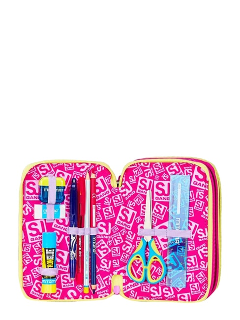 GAME-LED GIRL Trousse &agrave; crayons &agrave; 3 fermetures &eacute;clair poup&eacute;e rose - &Eacute;tuis et Accessoires