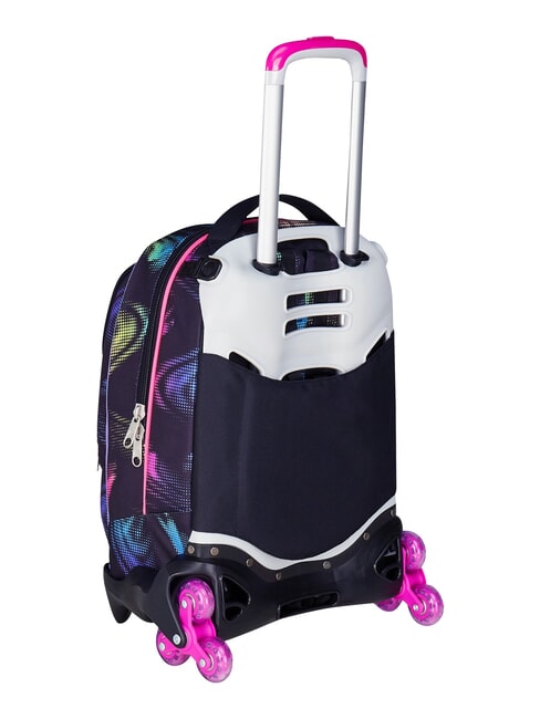 OPTICAL SHADE GIRL Sac &agrave; dos trolley &agrave; 3 roues, amovible Noir - Sacs &agrave; dos &agrave; roulettes