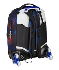 SEVEN OPTICAL SHADE BOY Sac &agrave; dos trolley &agrave; 3 roues, amovible bleu r&eacute;flexe - Sacs &agrave; dos &agrave; roulettes - 3