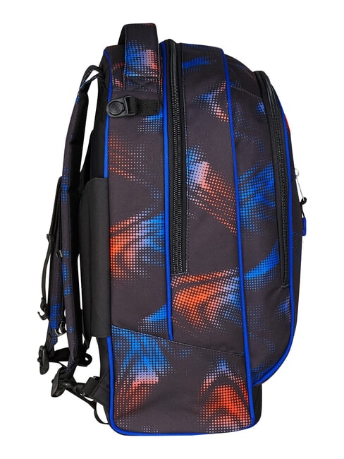 OPTICAL SHADE BOY Sac &agrave; dos trolley &agrave; 3 roues, amovible bleu r&eacute;flexe - Sacs &agrave; dos &agrave; roulettes