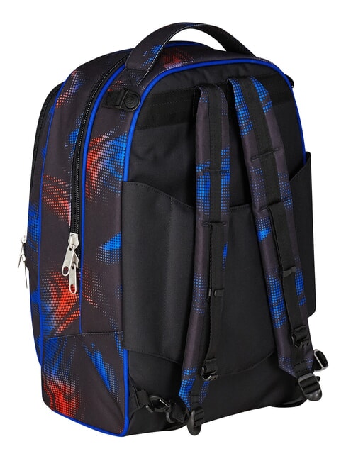 OPTICAL SHADE BOY Sac &agrave; dos trolley &agrave; 3 roues, amovible bleu r&eacute;flexe - Sacs &agrave; dos &agrave; roulettes