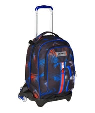 SEVEN OPTICAL SHADE BOY Sac &agrave; dos trolley &agrave; 3 roues, amovible bleu r&eacute;flexe - Sacs &agrave; dos &agrave; roulettes - 7