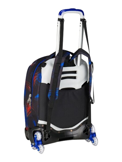 OPTICAL SHADE BOY Sac &agrave; dos trolley &agrave; 3 roues, amovible bleu r&eacute;flexe - Sacs &agrave; dos &agrave; roulettes