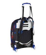 SEVEN OPTICAL SHADE BOY Sac &agrave; dos trolley &agrave; 3 roues, amovible bleu r&eacute;flexe - Sacs &agrave; dos &agrave; roulettes - 8