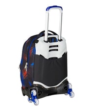 SEVEN OPTICAL SHADE BOY Sac &agrave; dos trolley &agrave; 3 roues, amovible bleu r&eacute;flexe - Sacs &agrave; dos &agrave; roulettes - 10