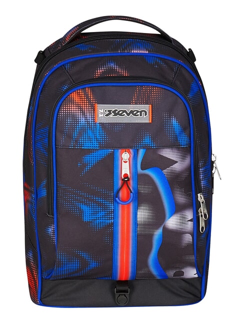 OPTICAL SHADE BOY Sac &agrave; dos trolley &agrave; 3 roues, amovible bleu r&eacute;flexe - Sacs &agrave; dos &agrave; roulettes