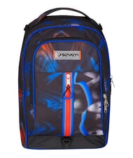 SEVEN OPTICAL SHADE BOY Sac &agrave; dos trolley &agrave; 3 roues, amovible bleu r&eacute;flexe - Sacs &agrave; dos &agrave; roulettes - 11