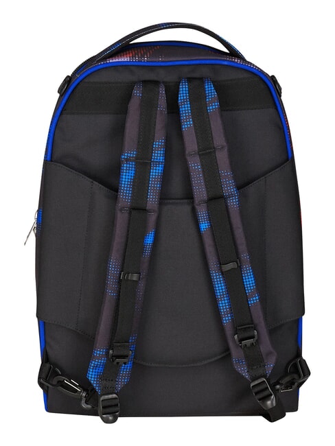 OPTICAL SHADE BOY Sac &agrave; dos trolley &agrave; 3 roues, amovible bleu r&eacute;flexe - Sacs &agrave; dos &agrave; roulettes