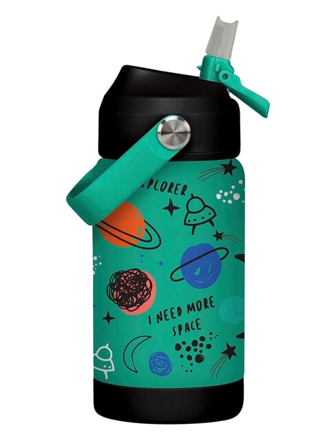 SJ Bouteille d'eau avec bouchon profil&eacute; fluo / vert - Bouteilles thermiques