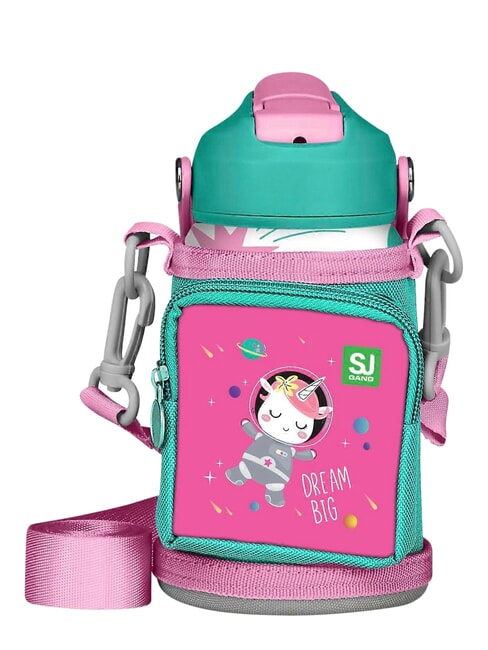 SJ Bouteille d'eau avec bouchon profil&eacute; rose - Bouteilles thermiques