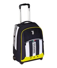 JUVENTUS MAGIC GOAL Sac &agrave; dos trolley Juventus, 2 roues, fixe RAYURE NOIR / BLANC - Sacs &agrave; dos &agrave; roulettes - 3