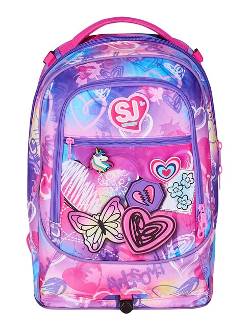 TINYPATCH GIRL Sac &agrave; dos trolley &agrave; 3 roues, amovible FOR&Ecirc;T RAY&Eacute;E NOIRE - Sacs &agrave; dos &agrave; roulettes