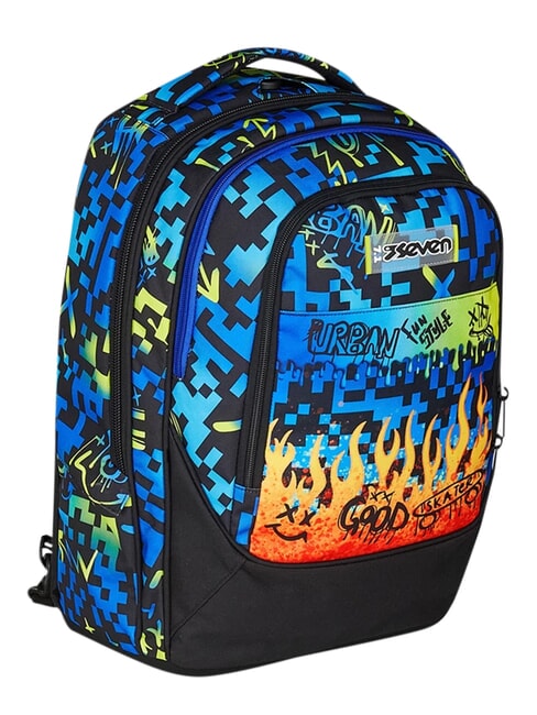 SCRIBBLED FLAME Sac &agrave; dos trolley amovible &agrave; 2 roues Pineneedle - Sacs &agrave; dos &agrave; roulettes