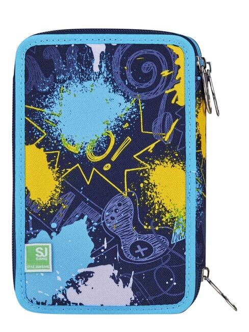 SJ EVER Trousse &agrave; crayons &agrave; 3 fermetures &eacute;clair bleu jacinthe turquoise - &Eacute;tuis et Accessoires