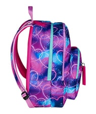 SJGANG SJ EVER MULTIHEART GIRL Sac &agrave; dos &agrave; double compartiment viole royale - Sacs &agrave; dos pour l'&Eacute;cole & les Loisirs - 2