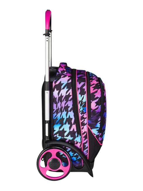 GLOW LOVE Sac &agrave; dos trolley amovible &agrave; 2 roues Noir - Sacs &agrave; dos &agrave; roulettes