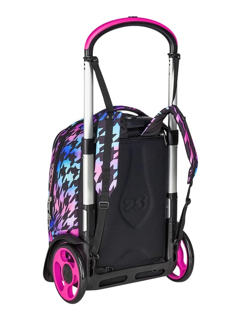 GLOW LOVE Sac &agrave; dos trolley amovible &agrave; 2 roues Noir - Sacs &agrave; dos &agrave; roulettes