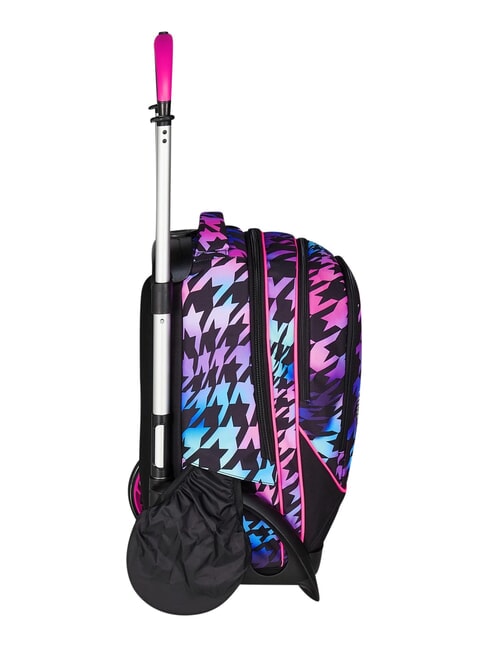 GLOW LOVE Sac &agrave; dos trolley amovible &agrave; 2 roues Noir - Sacs &agrave; dos &agrave; roulettes