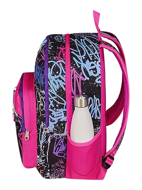 SJ EVER FIXSTAR GIRL Sac &agrave; dos &agrave; double compartiment Noir - Sacs &agrave; dos pour l'&Eacute;cole & les Loisirs