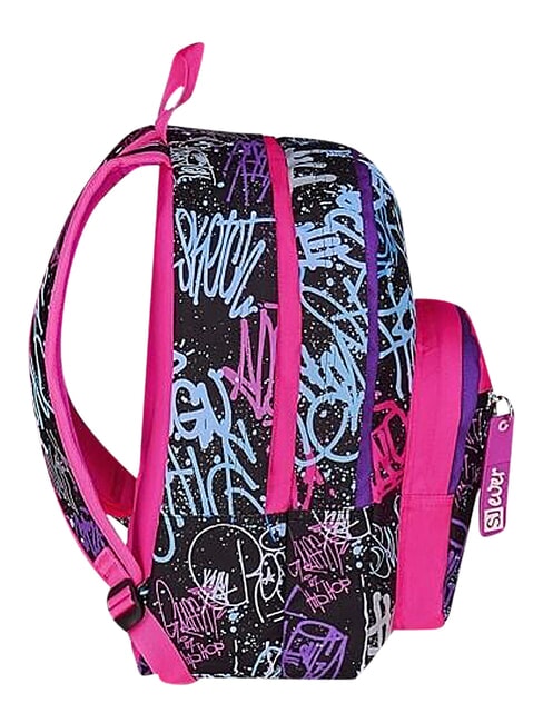 SJ EVER FIXSTAR GIRL Sac &agrave; dos &agrave; double compartiment Noir - Sacs &agrave; dos pour l'&Eacute;cole & les Loisirs