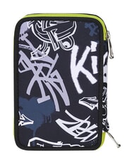 SEVEN GET TOGETHER Trousse &agrave; crayons &agrave; 3 fermetures &eacute;clair steelgray - &Eacute;tuis et Accessoires - 4