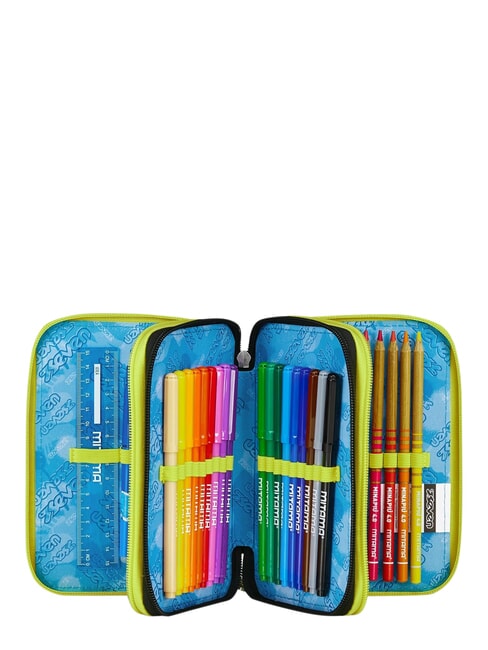 GET TOGETHER Trousse &agrave; crayons &agrave; 3 fermetures &eacute;clair steelgray - &Eacute;tuis et Accessoires