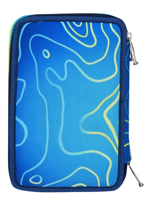 GET TOGETHER Trousse &agrave; crayons &agrave; 3 fermetures &eacute;clair Bluedeep - &Eacute;tuis et Accessoires