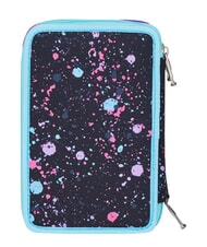 SEVEN GET TOGETHER Trousse &agrave; crayons &agrave; 3 fermetures &eacute;clair Noir - &Eacute;tuis et Accessoires - 4