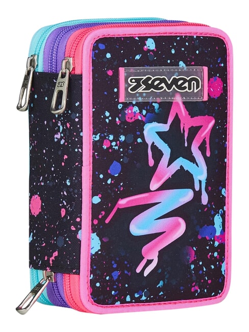 GET TOGETHER Trousse &agrave; crayons &agrave; 3 fermetures &eacute;clair Noir - &Eacute;tuis et Accessoires