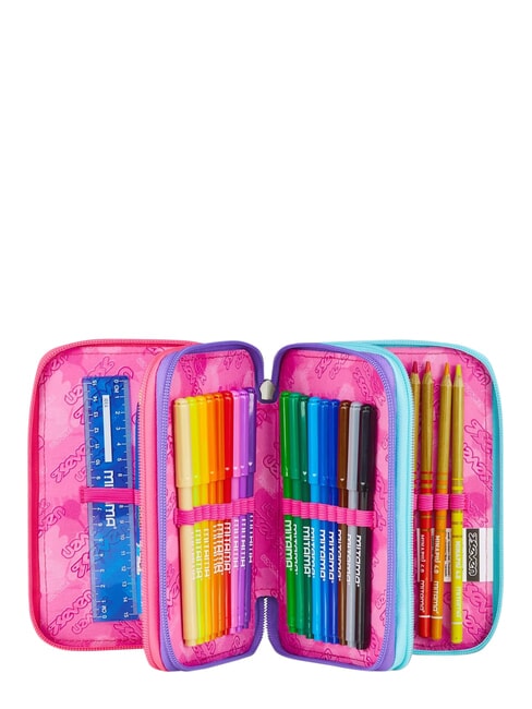 GET TOGETHER Trousse &agrave; crayons &agrave; 3 fermetures &eacute;clair Noir - &Eacute;tuis et Accessoires