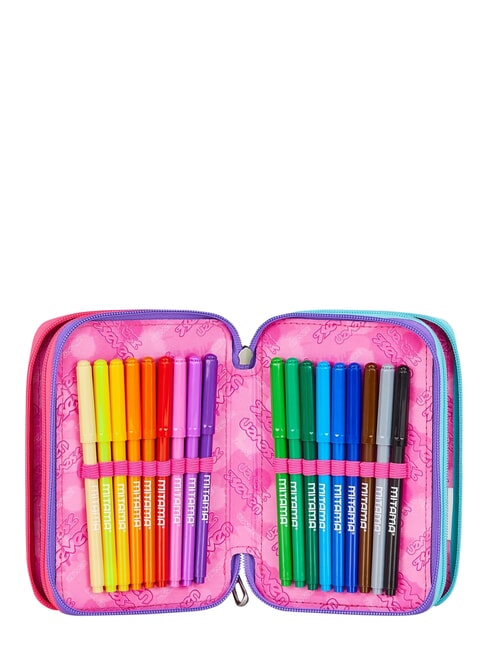 GET TOGETHER Trousse &agrave; crayons &agrave; 3 fermetures &eacute;clair Noir - &Eacute;tuis et Accessoires